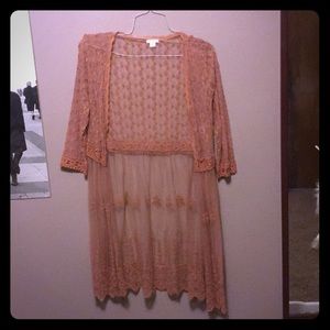 Sheer and laced cover up